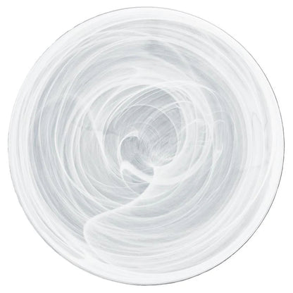 ガラス食器 水墨 フラットプレート 28cm BK/WH