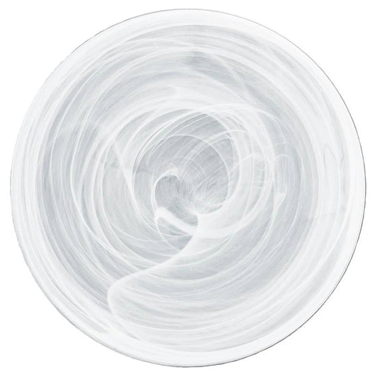 ガラス食器 水墨 フラットプレート 28cm BK/WH