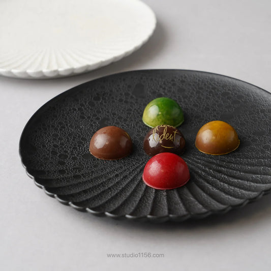 有田焼 片菊割プレート(S) 16.5cm