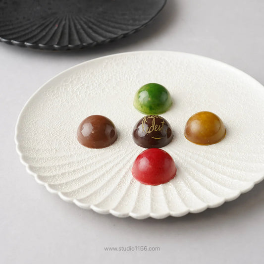 有田焼 片菊割プレート(S) 16.5cm