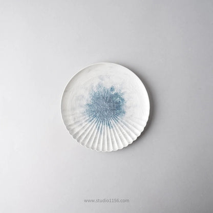 有田焼 片菊割プレート(S) 16.5cm